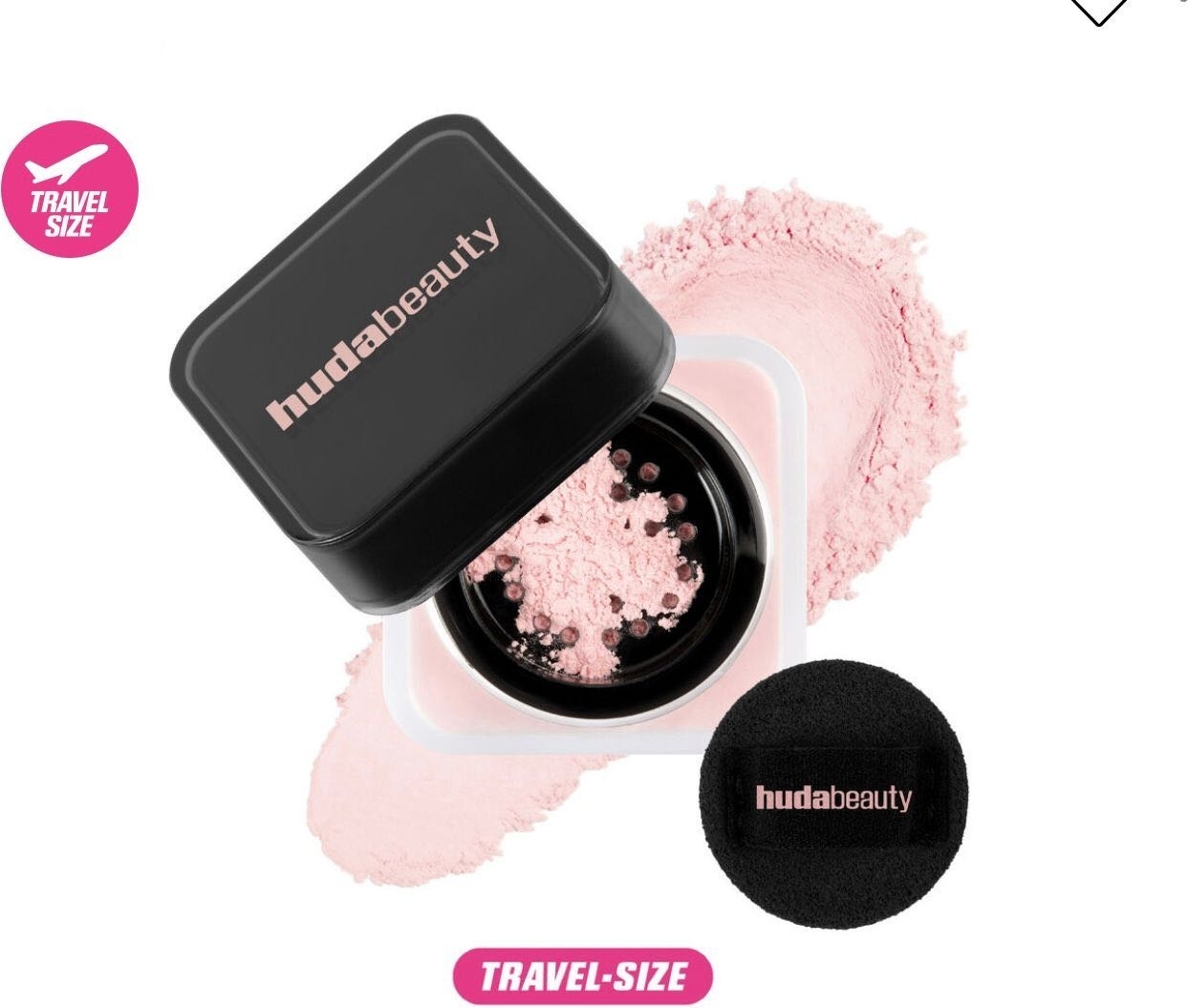 Пудра Huda Beauty mini Easy Bake Loose Baking & Setting powder рассыпчатая Cherry blossom розовый