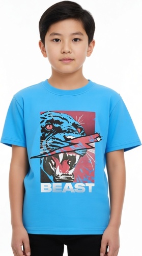 Футболка Mr.Beast голубой
