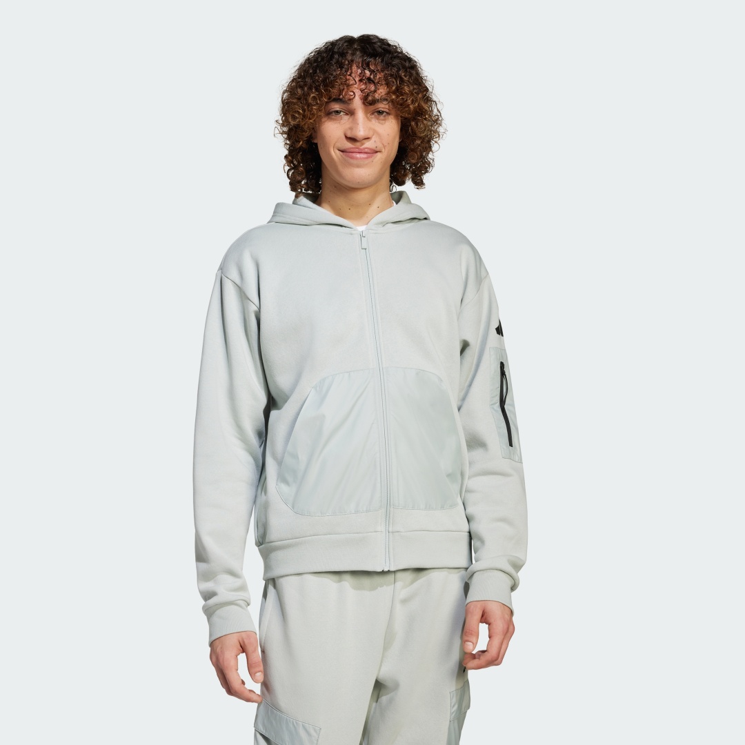Толстовка adidas светло-серый