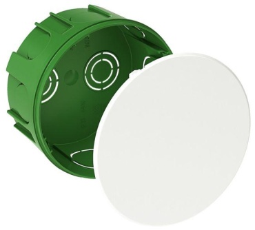 Распределительная коробка круглая Systeme electric 107х107х49 мм, пластик