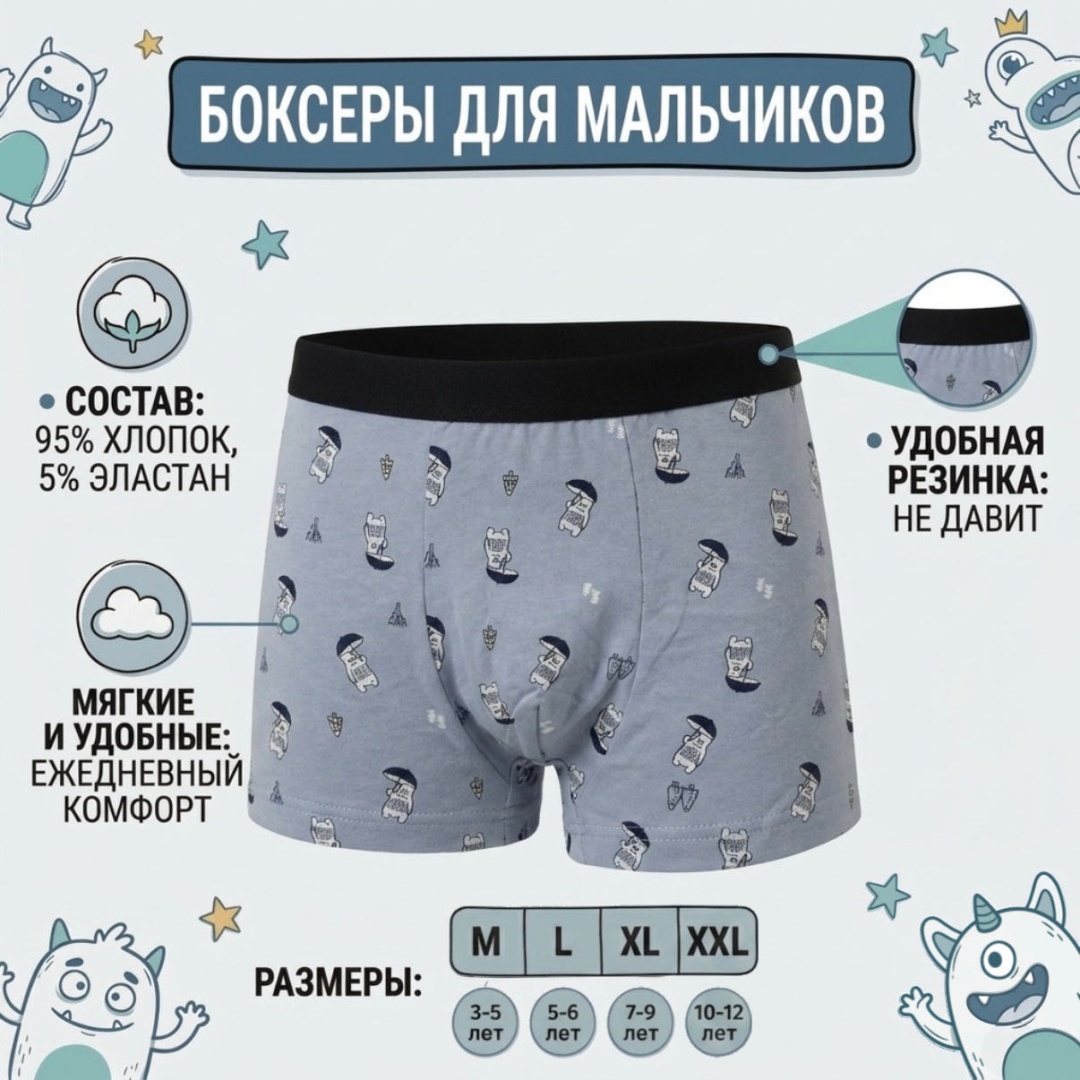 Боксеры Ariva синий