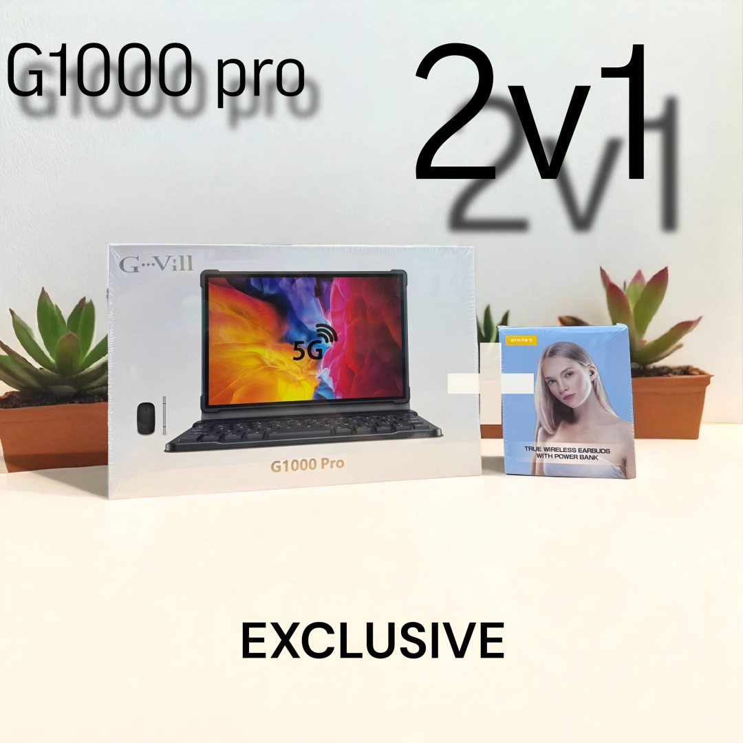 Планшет G-VILL G1000 pro 10 дюйм 12 Гб/512 Гб черный, светло-серый