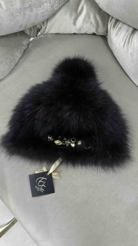 Шапка Europa Furs размер универсальный, черный