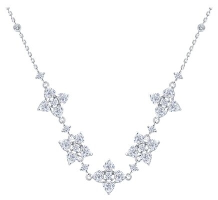 Колье Zlato 478СР94071204С1 длина 42 см вес 8.1 г серебро, фианит