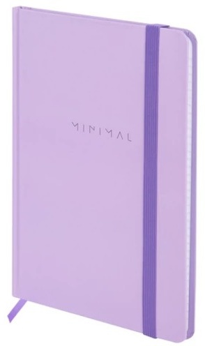Блокнот Brauberg Minimal, A5, 96 л, сиреневый