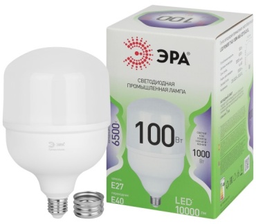 ЭРА 100W E27, светодиодная, холодный белый