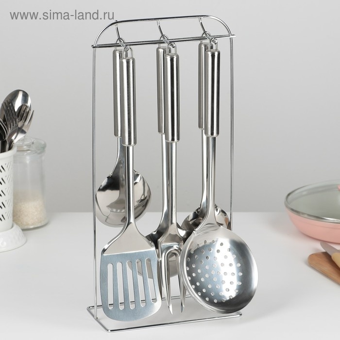 Набор кухонных инструментов SIMA-LAND HOME нержавеющая сталь, 6 шт