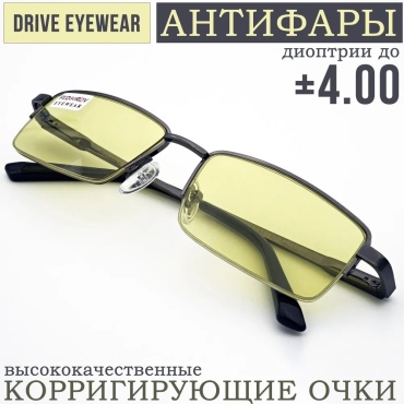 FEDROV корригирующие Антифарные полуободковые серый +3