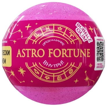Fabrik Cosmetology Бомбочка для ванн с шиммером ASTRO FORTUNE бабл - гам, 120 г бомбочка 120 г