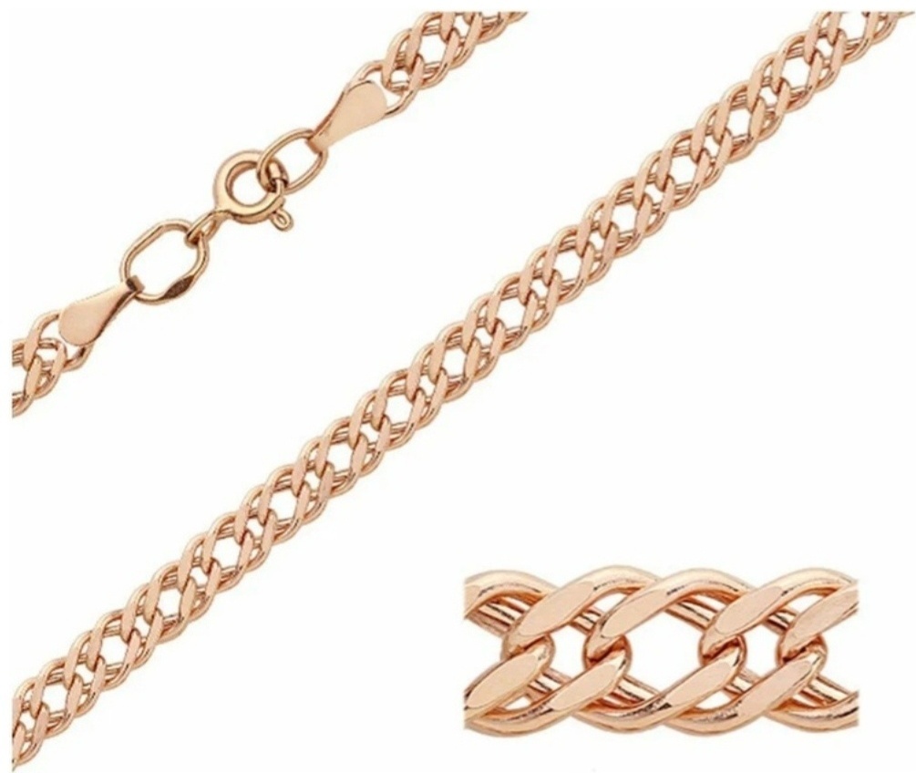 LINEA 7060154П-20 длина 20 см, вес 1.95 г золото, плетение двойной ромб