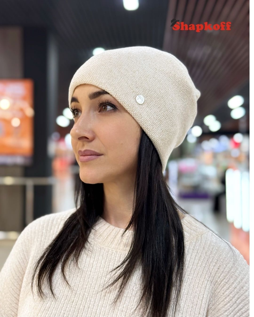 Шапка Shapkoff размер 56, 57, 58, 59, молочный