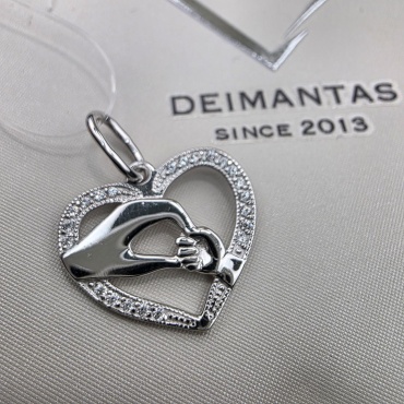 Подвеска Deimantas 128929422 вес 1.09 г серебро, фианит
