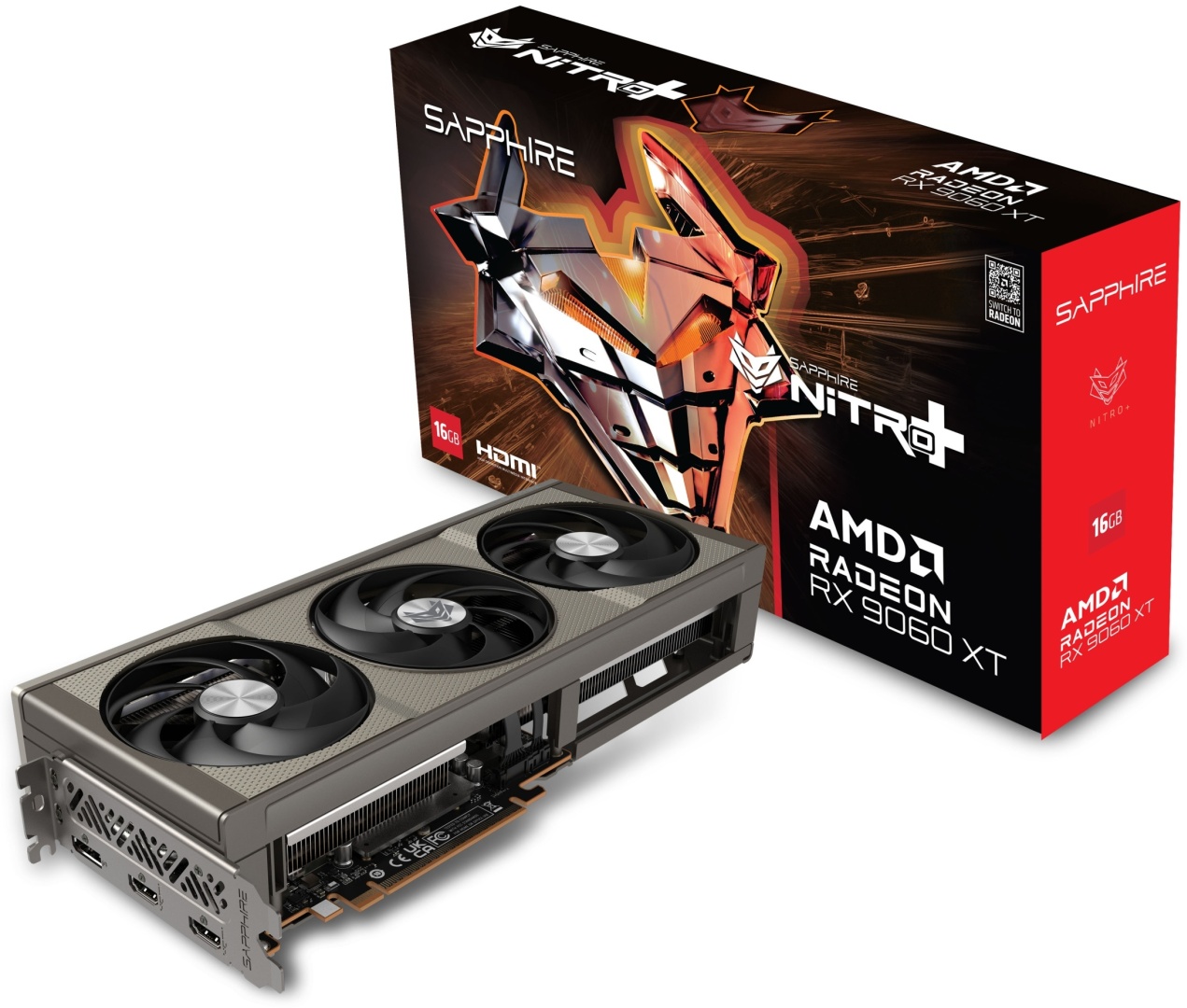 Видеокарта Sapphire Sapphire AMD Radeon RX 9060 XT NITRO+ GAMING OC 16 Гб