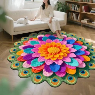 Декоративный коврик 100x100 см, безворсовый, Китай