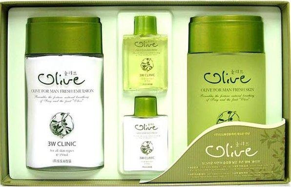 3W CLINIC Olive for Man Fresh 2 Items Set набор по уходу за лицом для мужчин