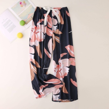 Брюки Elle Silk графит, бледно-розовый