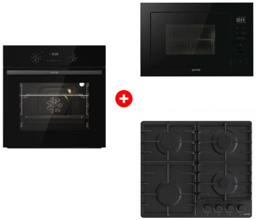 Gorenje BO6737E02NBG черный + микроволновая печь BM251M2BG + варочная поверхность G641BHF