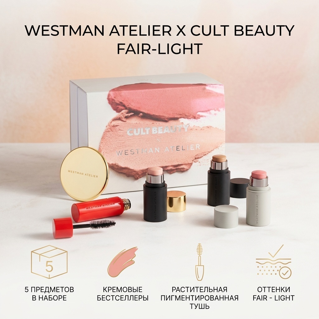 Westman Atelier CULT BEAUTY X WESTMAN ATELIER - FAIR - LIGHT набор декоративной косметики для женщин