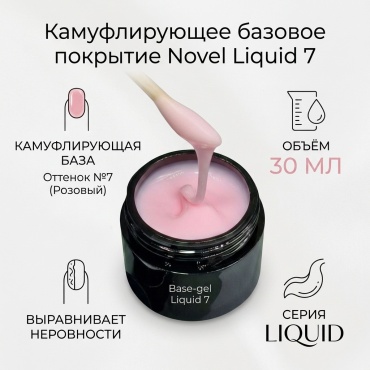 Novel базовое покрытие Liquid 7 камуфлирующее 30 мл