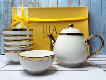 Сервиз на 6 персон ELLA , предметов: 7, чайный, керамика