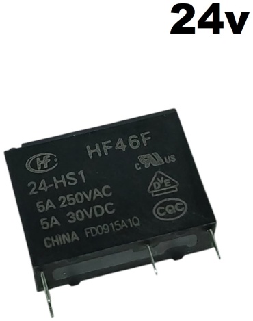Реле управления HF46F 24v AC/DC 220 В 5 А, кол-во фаз : 1