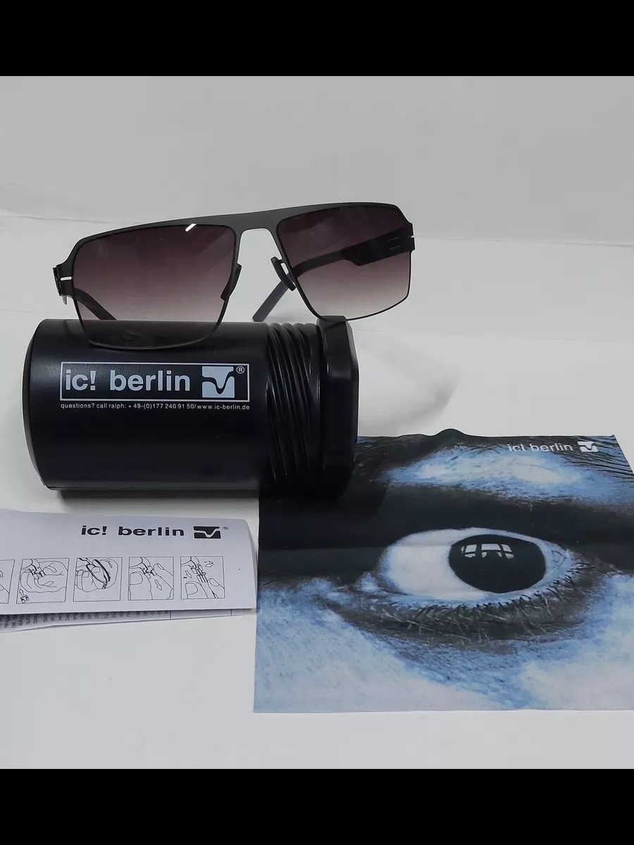 Ic!Berlin Айс Берлин солнцезащитные очки нестандартные однотонные
