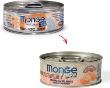 Monge кусочки тунец, лосось 80 г 1 шт