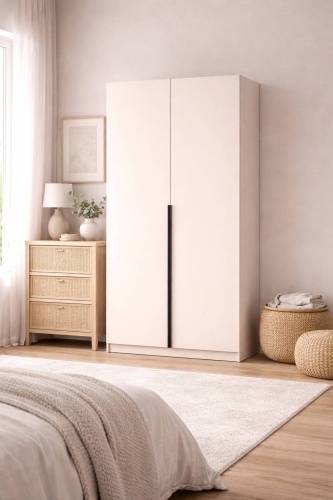 Распашной шкаф Aiko WK034, 90x220х53 см, бежевый