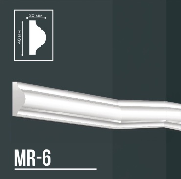 MARRIONI молдинг MR6, 200х4х2 см, дюрополимер