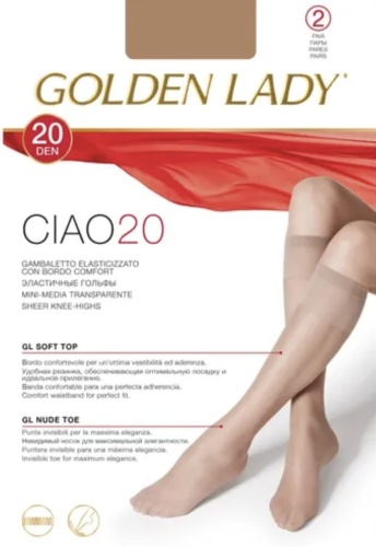 Гольфы GOLDEN LADY Golden lady ciao 20den daino загар One size