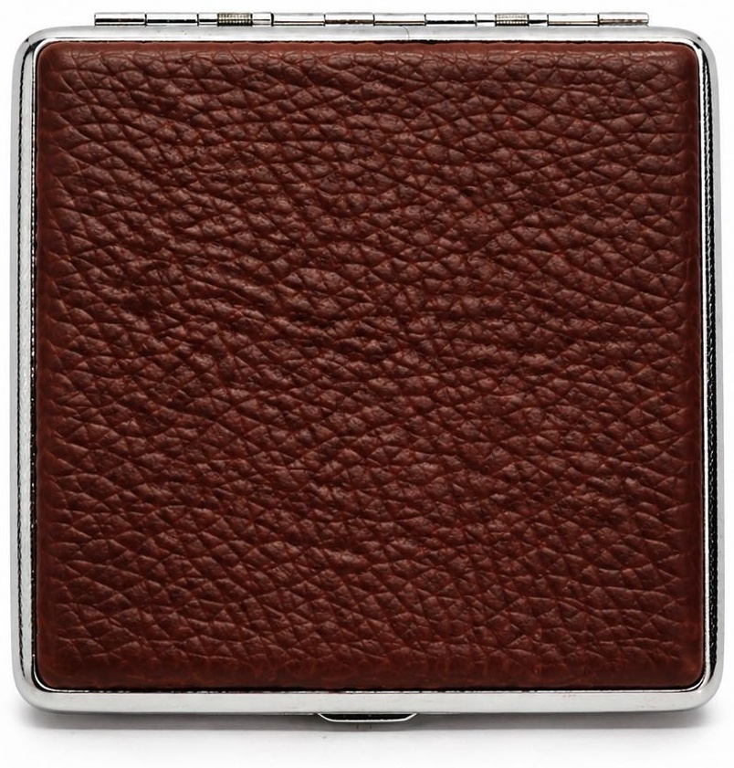 Портсигар Cognac Suede 10 x 10 см влагозащитный корпус
