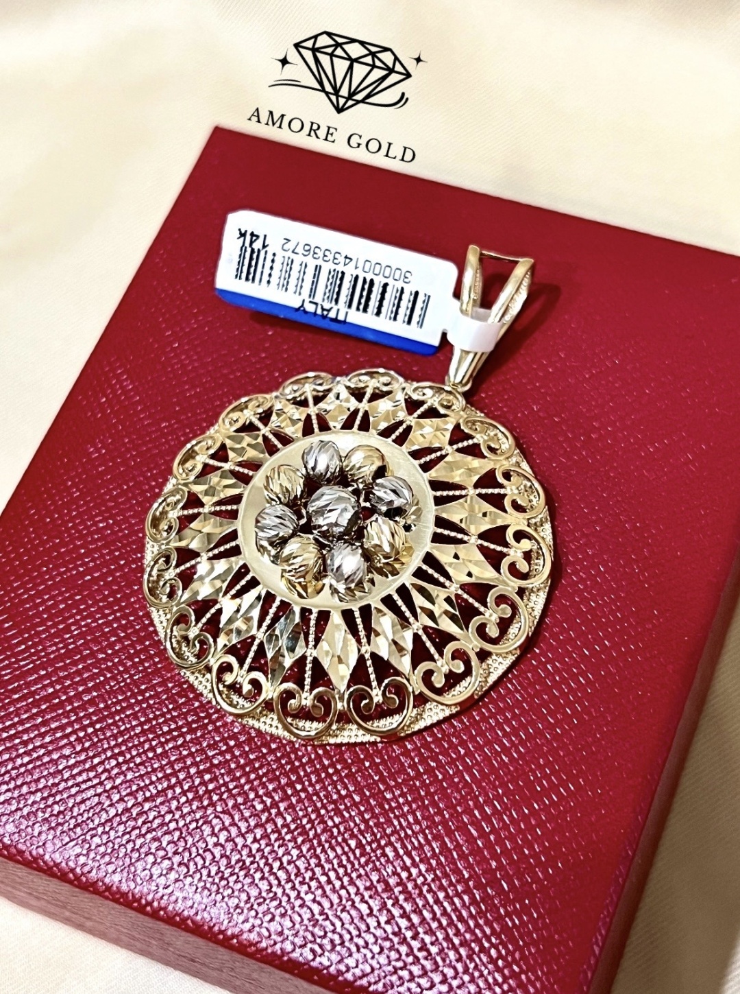 Подвеска ITALY 31-069 Amore gold Dorica вес 7.49 г золото, без вставок