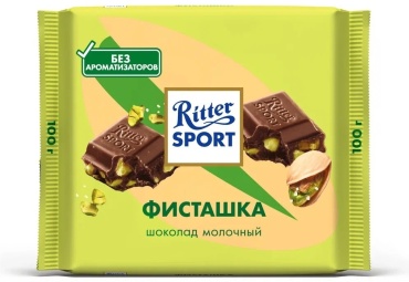 Ritter Sport Шоколад молочный Фисташка шоколадная плитка молочный 100 г