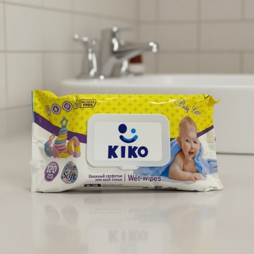 Детские влажные салфетки KIKO 120 шт