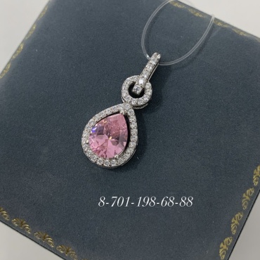 Подвеска 248_01 вес 2.48 г серебро, фианит