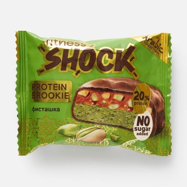 FitnesShock печенье Protein Brookie фисташка-карамель 1 шт