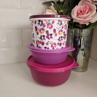 Набор мисок Tupperware Хит-парад. Контейнер 1,1 л 19х19 см, полипропилен, 3 шт