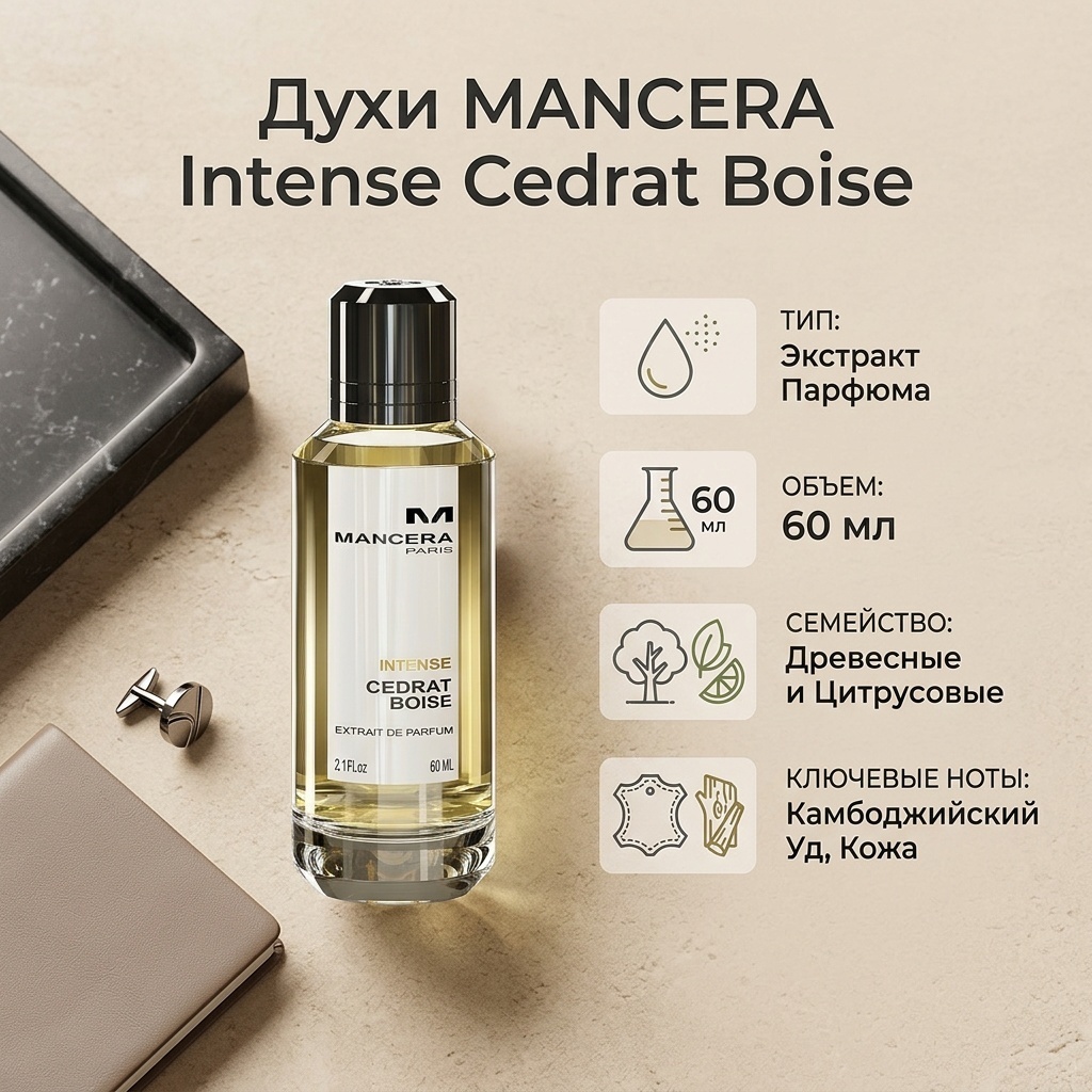 MANCERA Intense Cedrat Boise парфюмерная вода EDP 60 мл, для мужчин