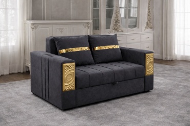 Мини-диван ALEME, 160х88 см, обивка ткань, темно-серый