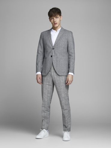Пиджак однобортный Jack&Jones серый