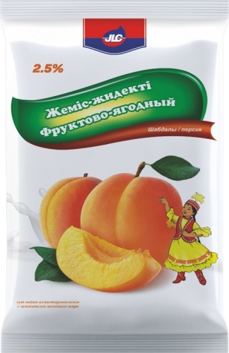 Йогурт JLC Жеміс-жидекті фруктово-ягодный персик персик 2.5% 900 мл