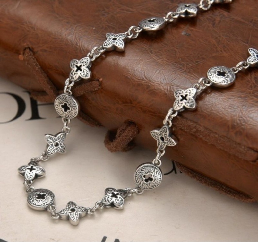 Колье HandMade TDS925-6111117 длина 50 см вес 26 г серебро, без вставок