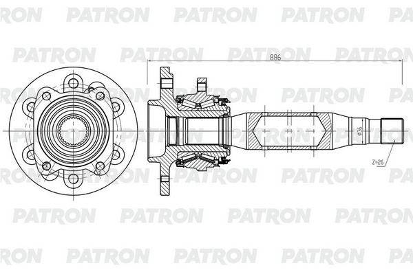 PATRON полуось PDS0563
