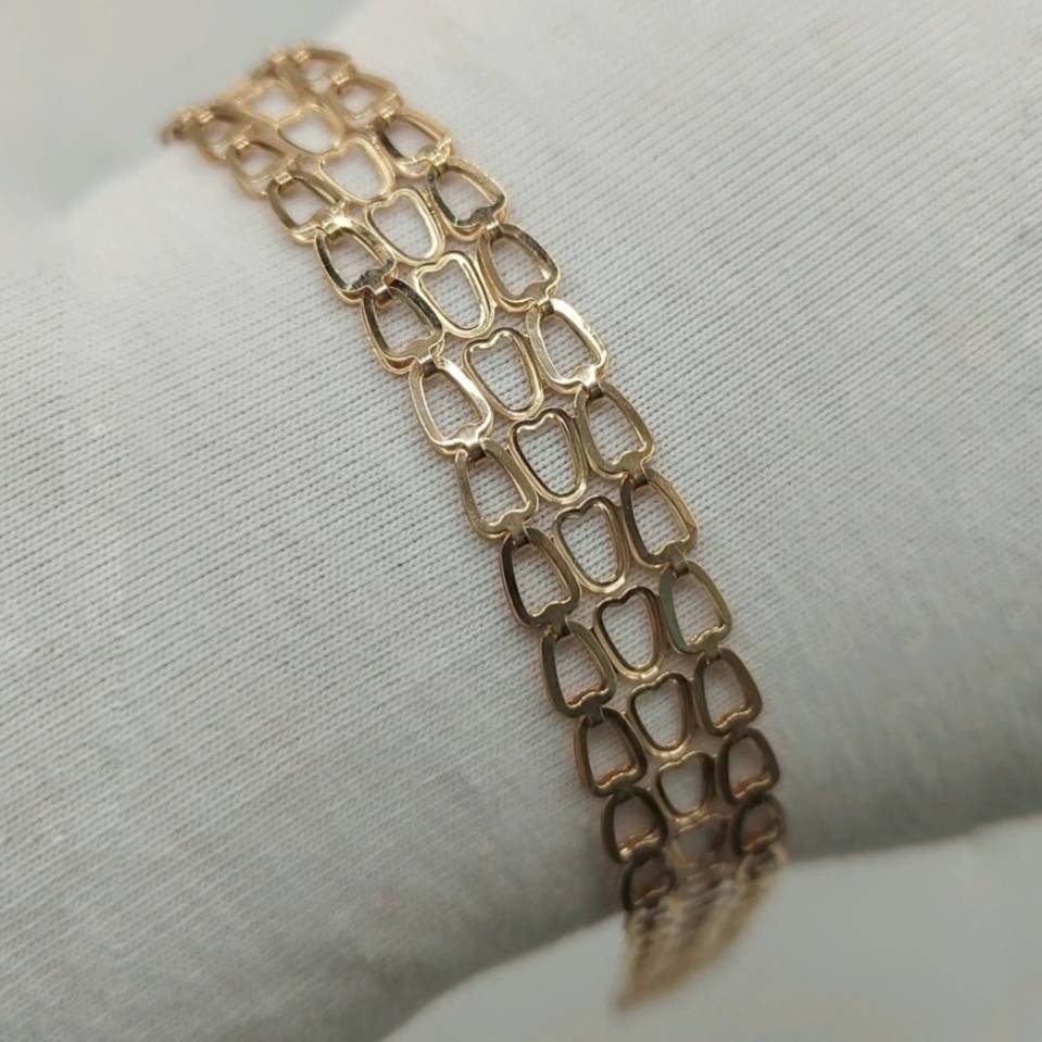 Атолл Б106 длина 19 см, вес 5.54 г золото, плетение фантазийное