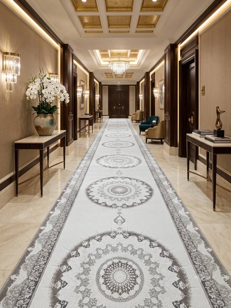 Ковровая дорожка Bal Carpet короткий ворс, акрил, шелк, 100 см x 8 м