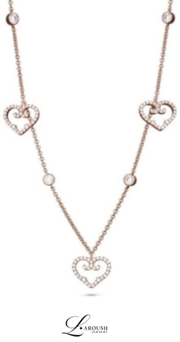 Подвеска Laroush Jewelry TKN0150W-Rose вес 9 г серебро, циркон