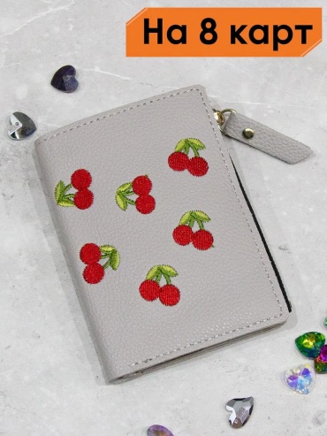 Кошелек искусственная кожа серый