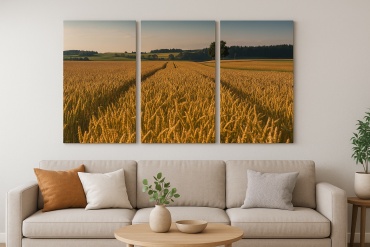 Модульная картина «Золотые просторы» 120x60 см