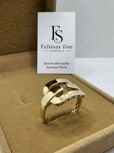 Кольцо Felissas fine 05419 размер 19.5 вес 2.65 г золото, без вставок