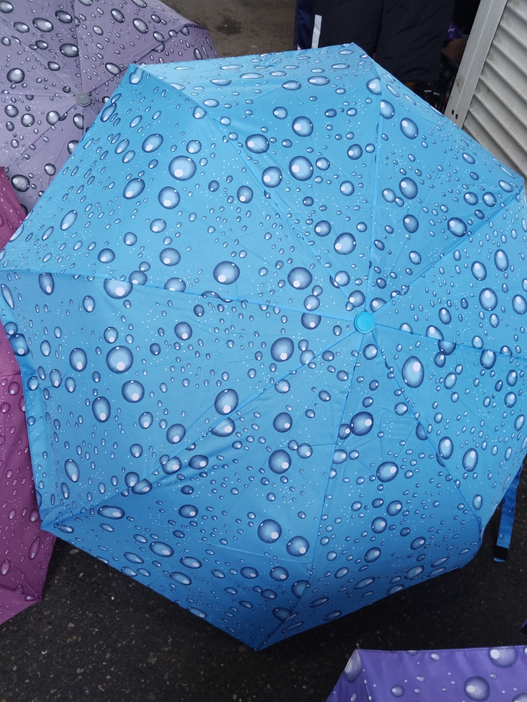 Складной зонт UMBRELLA полуавтомат розовый, голубой